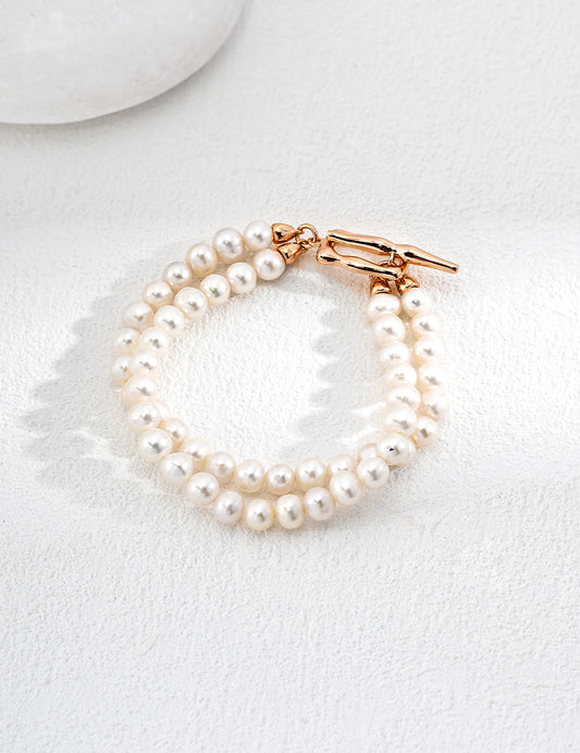 S925& Fresh Water Pearl Bracelet(adjustable)